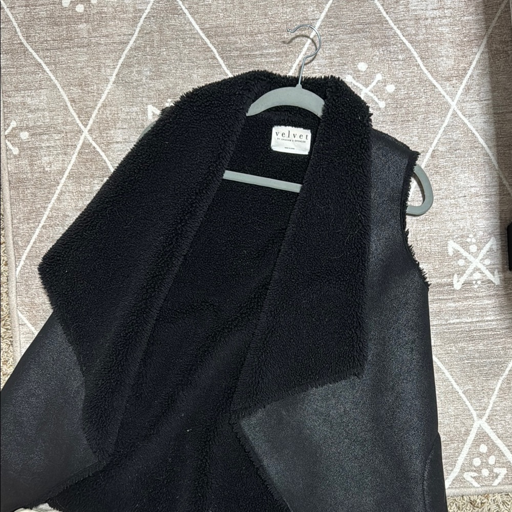Velvet by grahm and spencer Women's Black Teddy Jacket